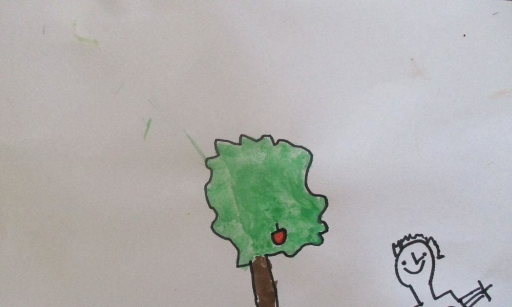 "At bush kinder I collect sticks with Milla and put them around the pond. Bush kinder is fun” Ella